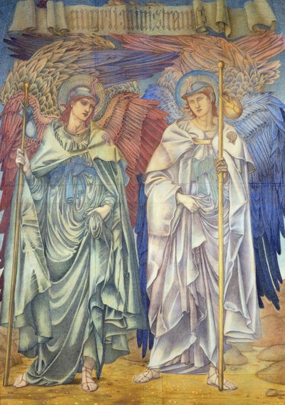 Angeli Ministrantes (conception pour une fenêtre de la cathédrale de Salisbury, également pour des tapisseries) - Edward Burne Jones